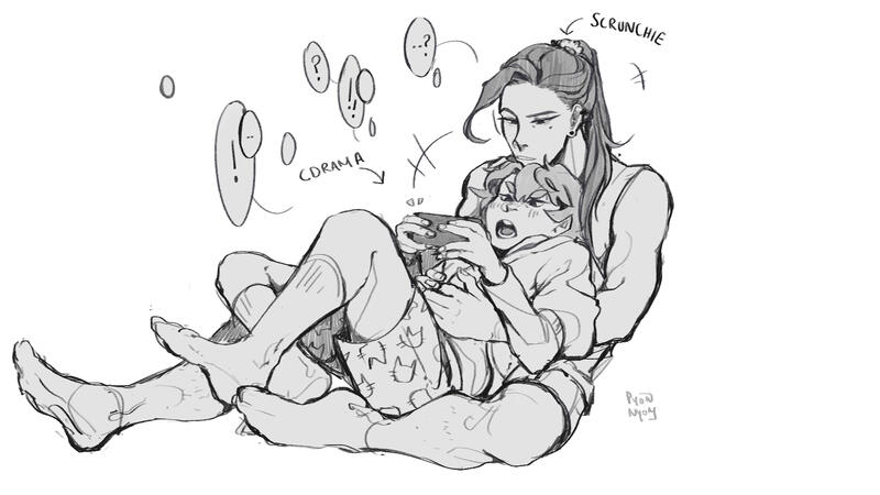 full body two characters (sketch)